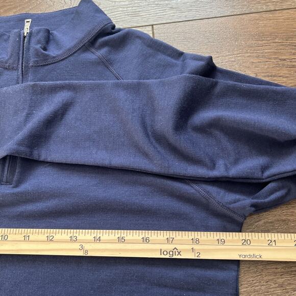 Peter Millar Sweater Mens S Blue 1/4 Zip Pullover Merino Wool Blend Outdoors NWT - Picture 11 of 12